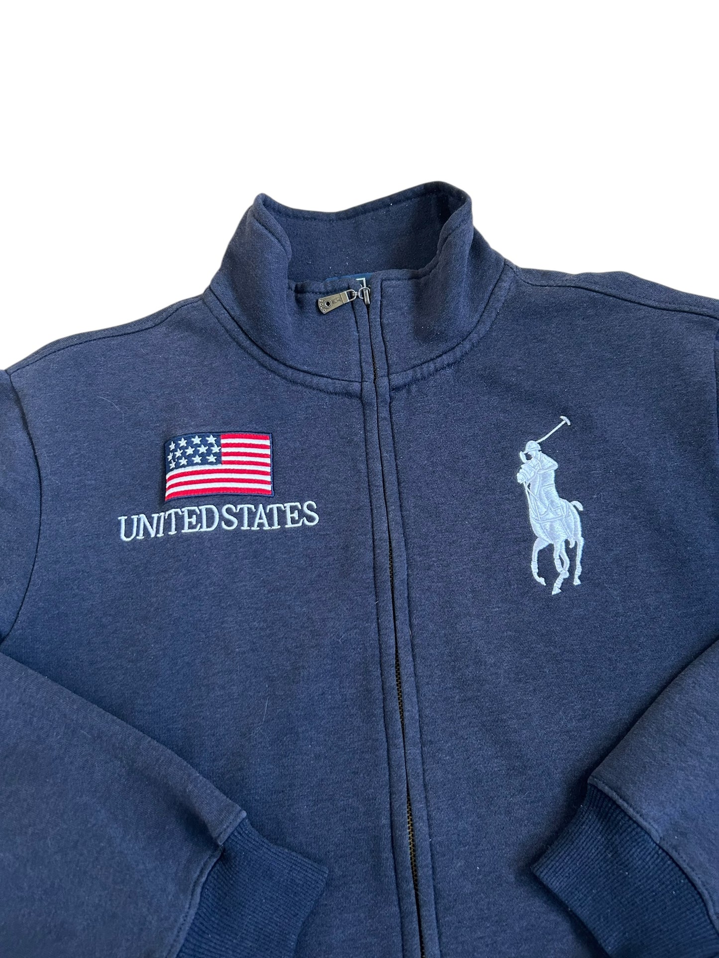 Polo Ralph Lauren Big Pony "UNITED STATES" Flag Zipper Sweater