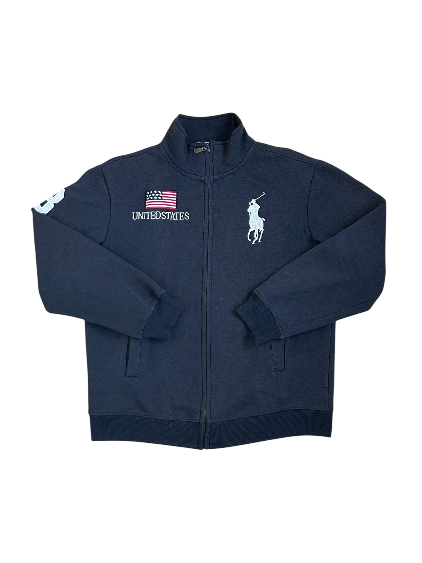 Polo Ralph Lauren Big Pony "UNITED STATES" Flag Zipper Sweater