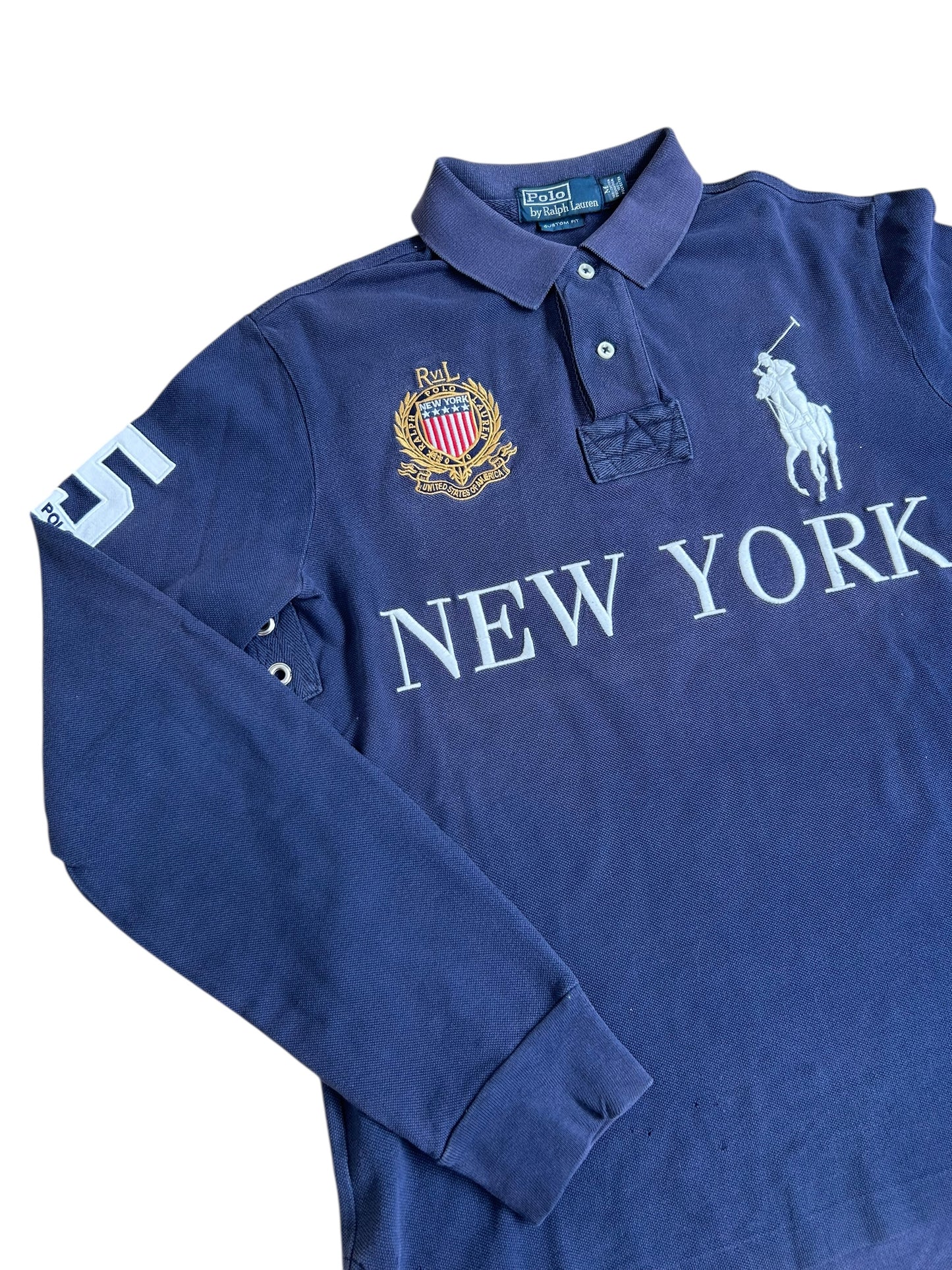 Polo Ralph Lauren Big Pony "NEW YORK" City Longsleeve Polo