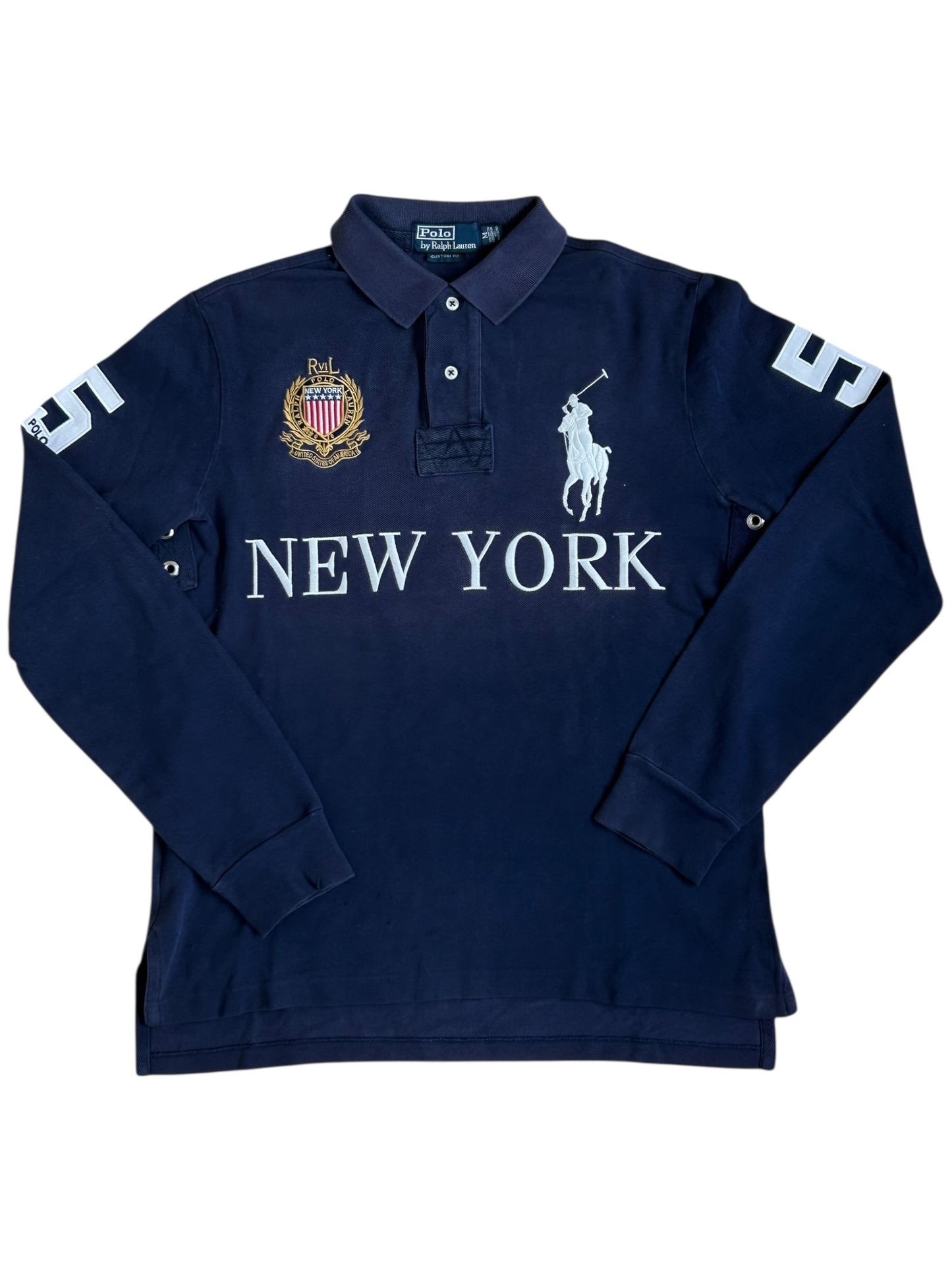 Polo Ralph Lauren Big Pony "NEW YORK" City Longsleeve Polo