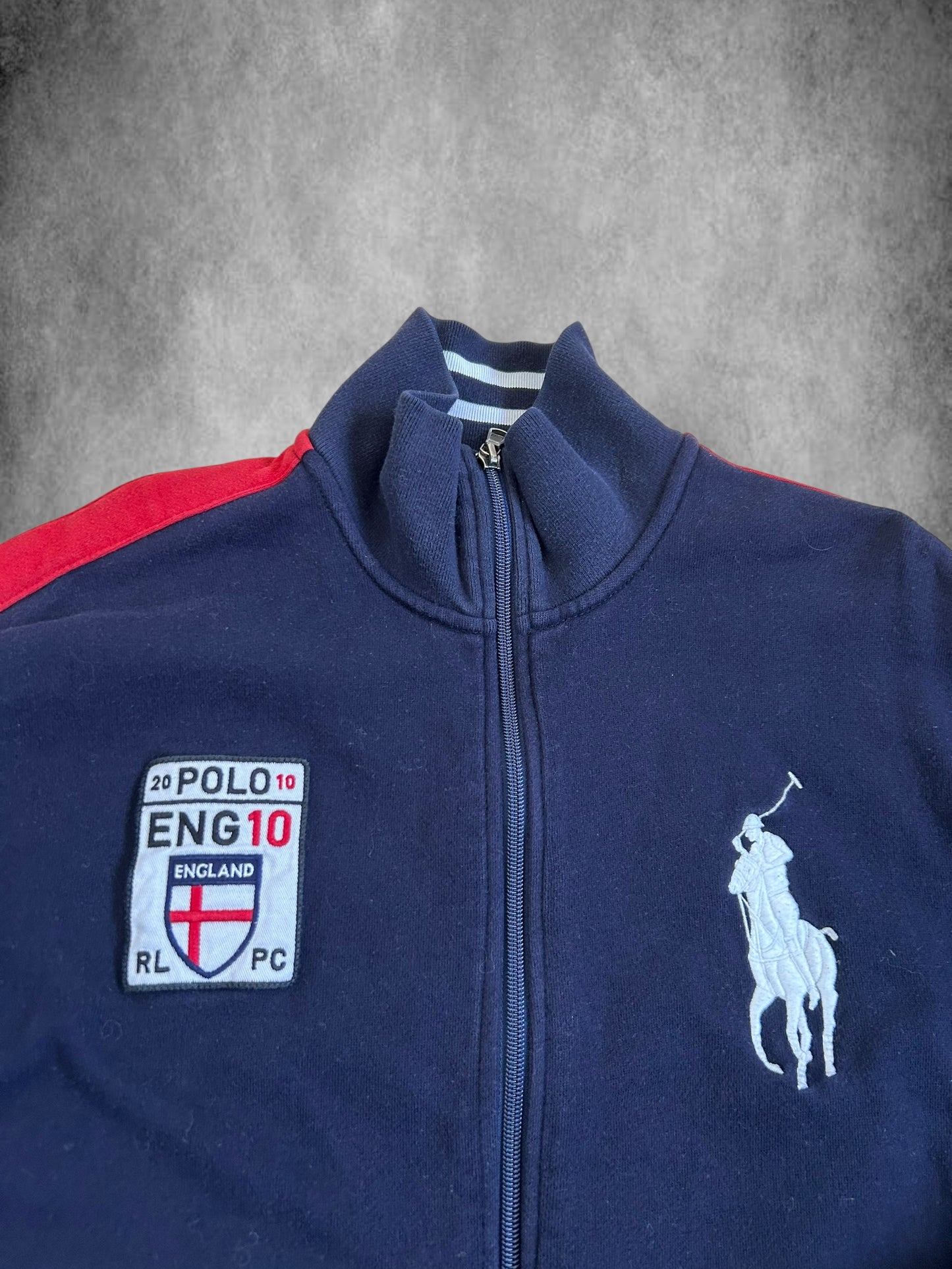 Polo Ralph Lauren Big Pony "ENGLAND" Country Zipper Sweater