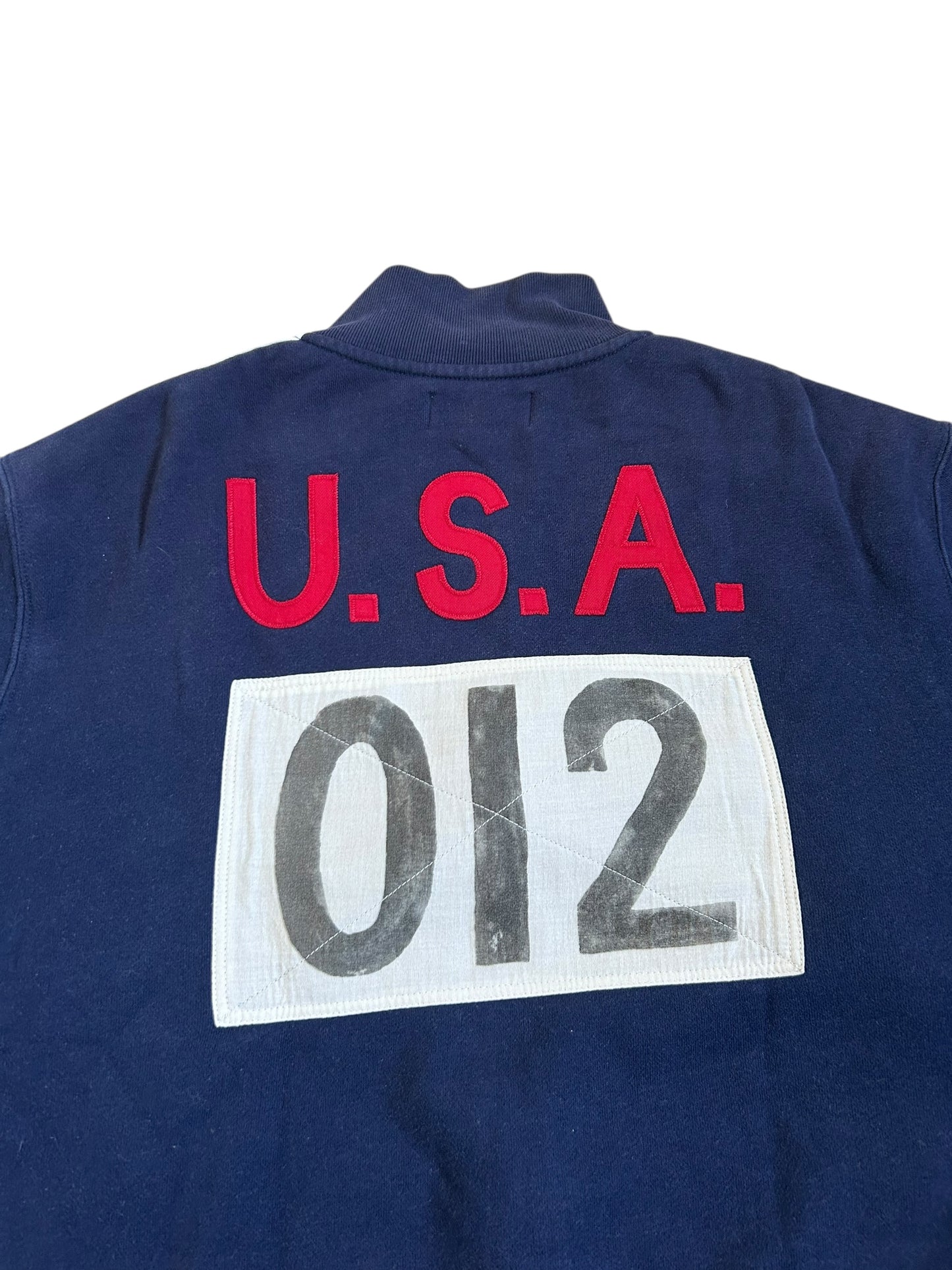 Polo Ralph Lauren Small Pony "USA" Track & Field Zipper Sweater