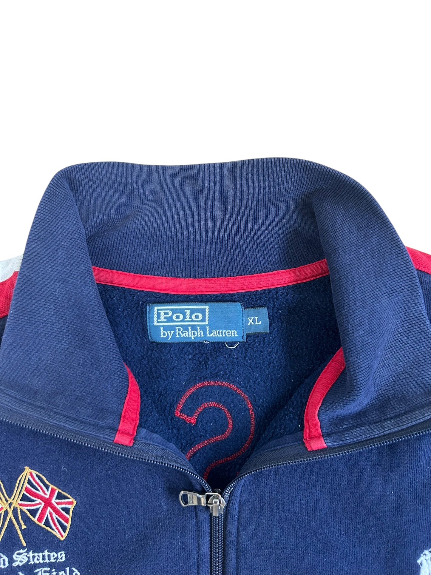 Polo Ralph Lauren Small Pony "USA" Track & Field Zipper Sweater