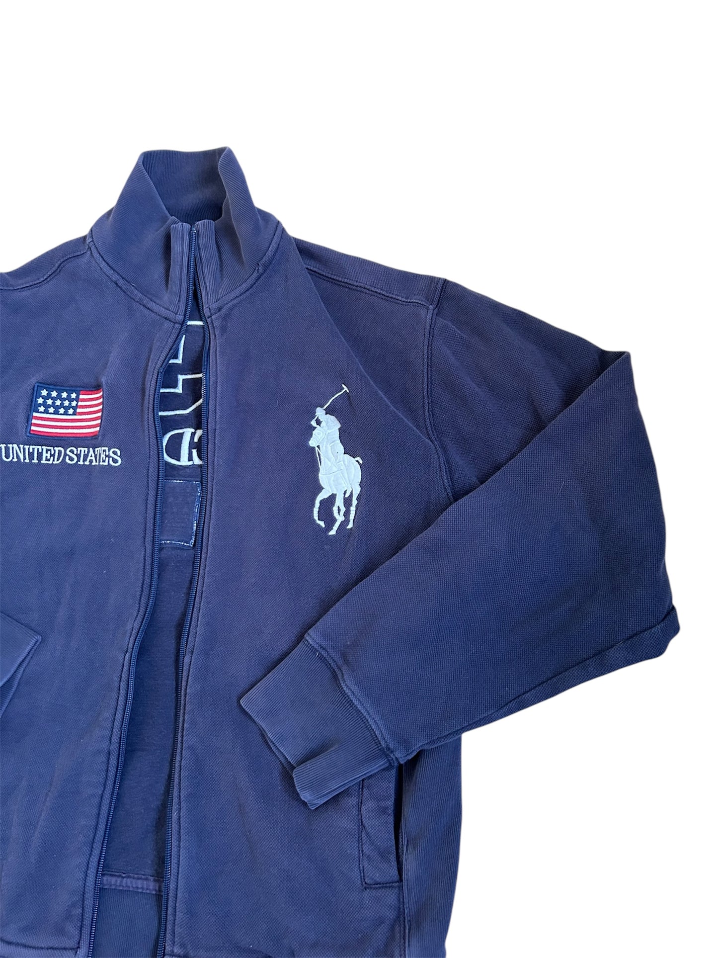 Pull zippé à imprimé drapeau « USA » Big Pony de Polo Ralph Lauren