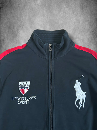 Polo Ralph Lauren Big Pony "USA" Winter Event Zipper Sweater