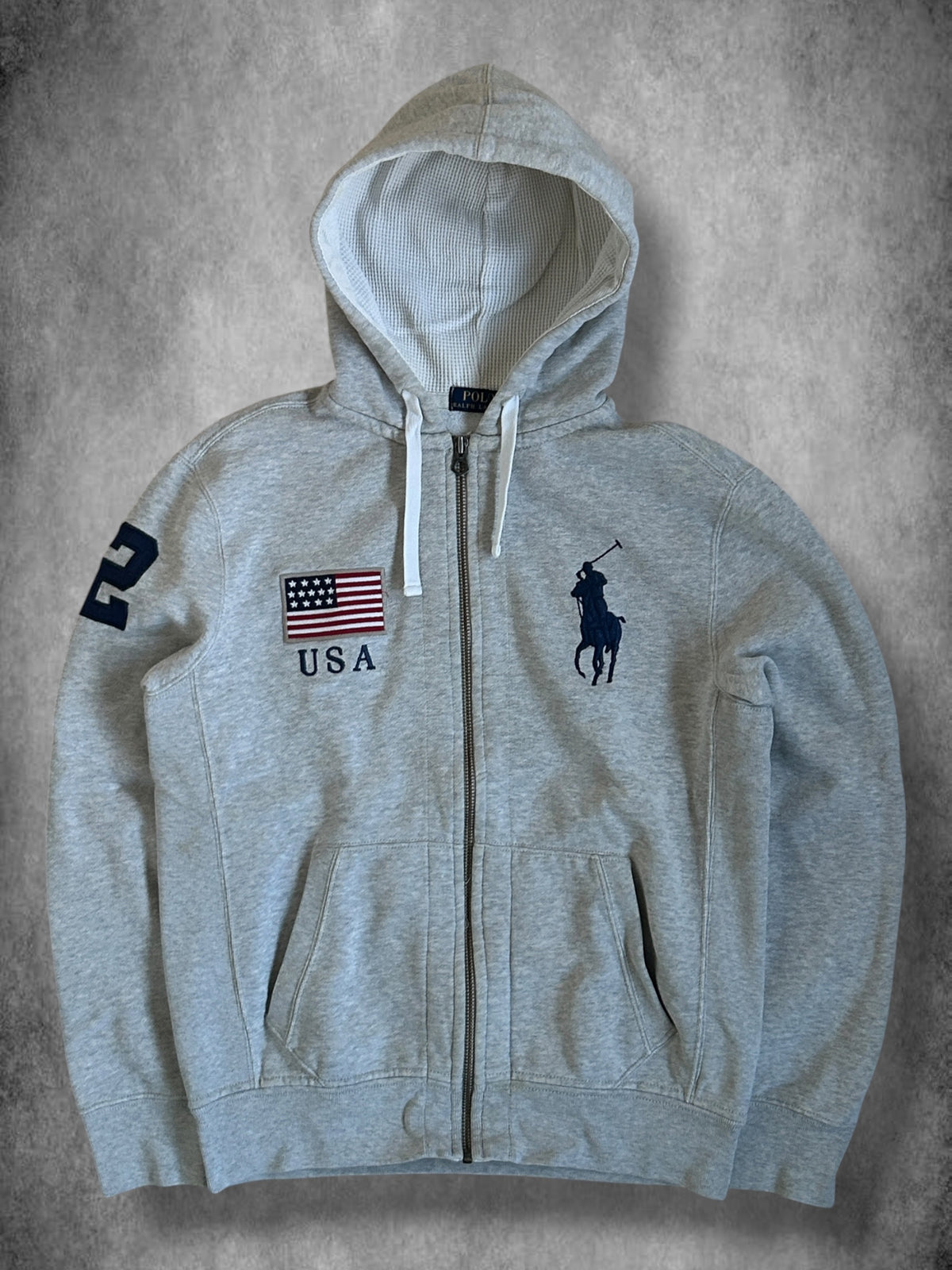 Polo Ralph Lauren Big Pony "USA" Flag Zipper Hoodie