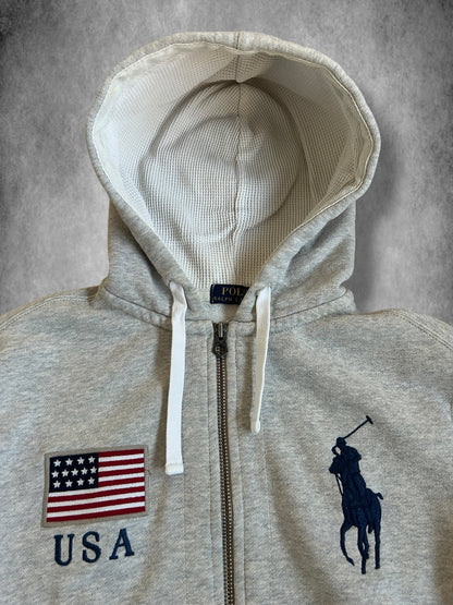 Polo Ralph Lauren Big Pony "USA" Flag Zipper Hoodie
