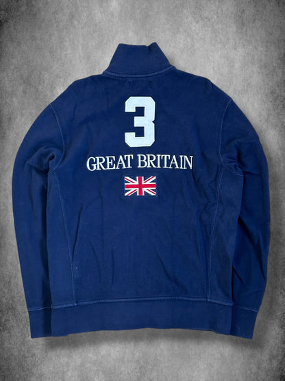 Polo Ralph Lauren Big Pony "GREAT BRITAIN" Flag Zipper Sweater
