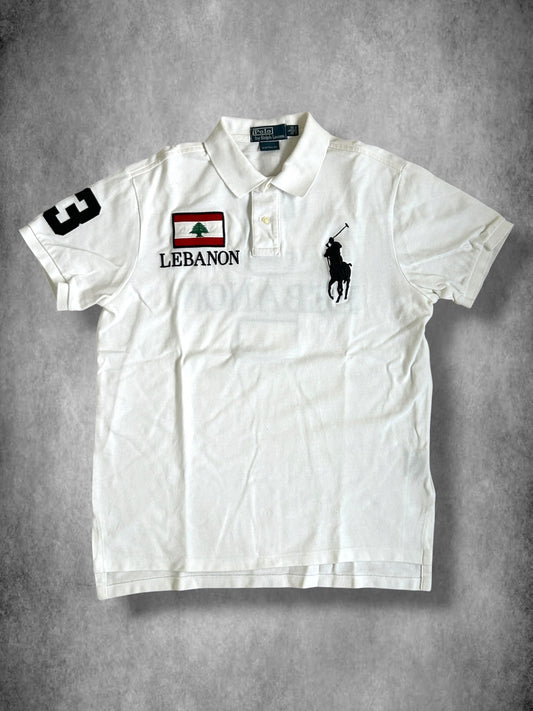 Polo Ralph Lauren Big Pony "LEBANON" Flag Polo