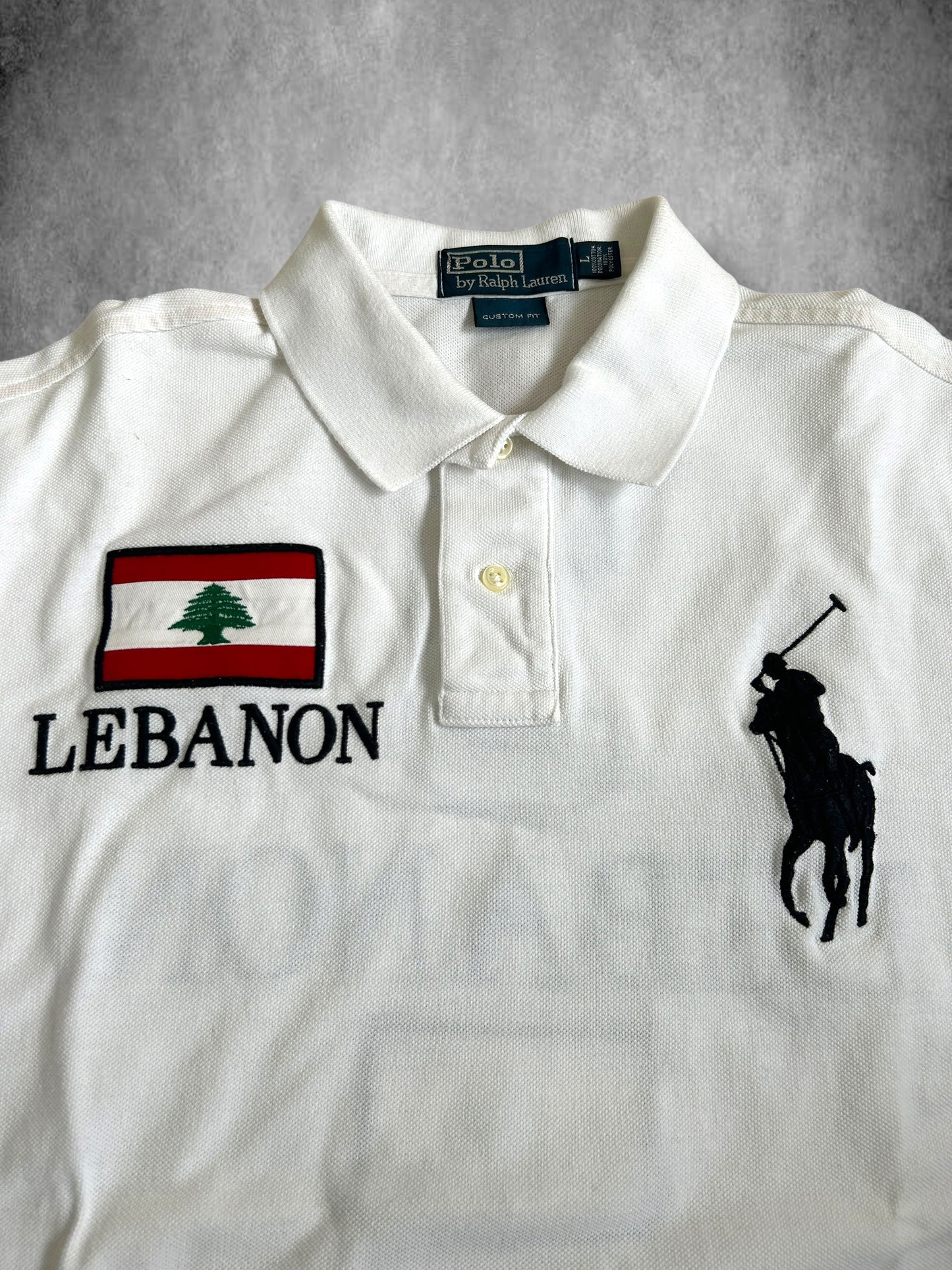 Polo Ralph Lauren Big Pony "LEBANON" Flag Polo