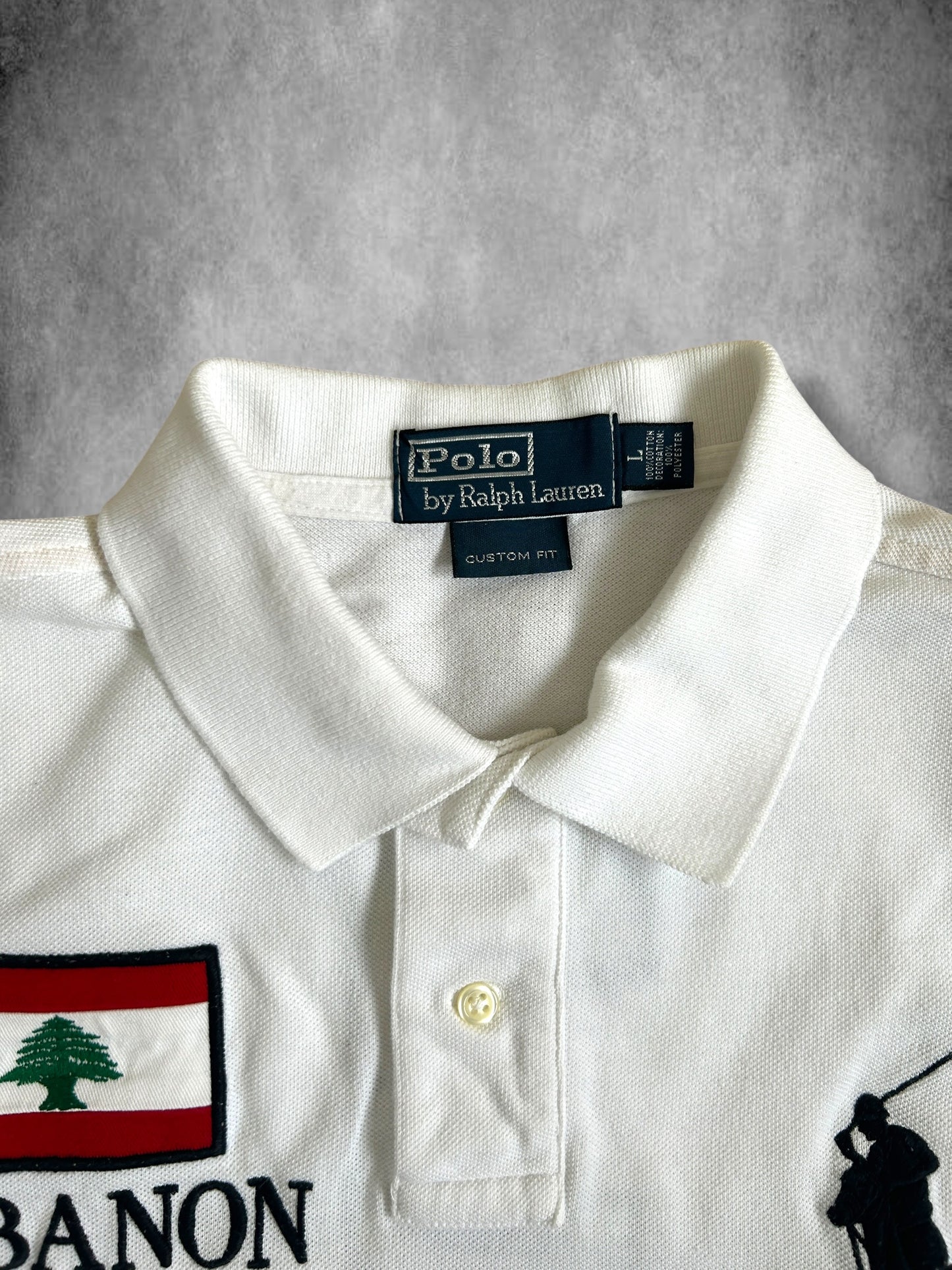 Polo Ralph Lauren Big Pony "LEBANON" Flag Polo