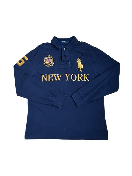 Polo de manga larga Big Pony "New York" City de Polo Ralph Lauren