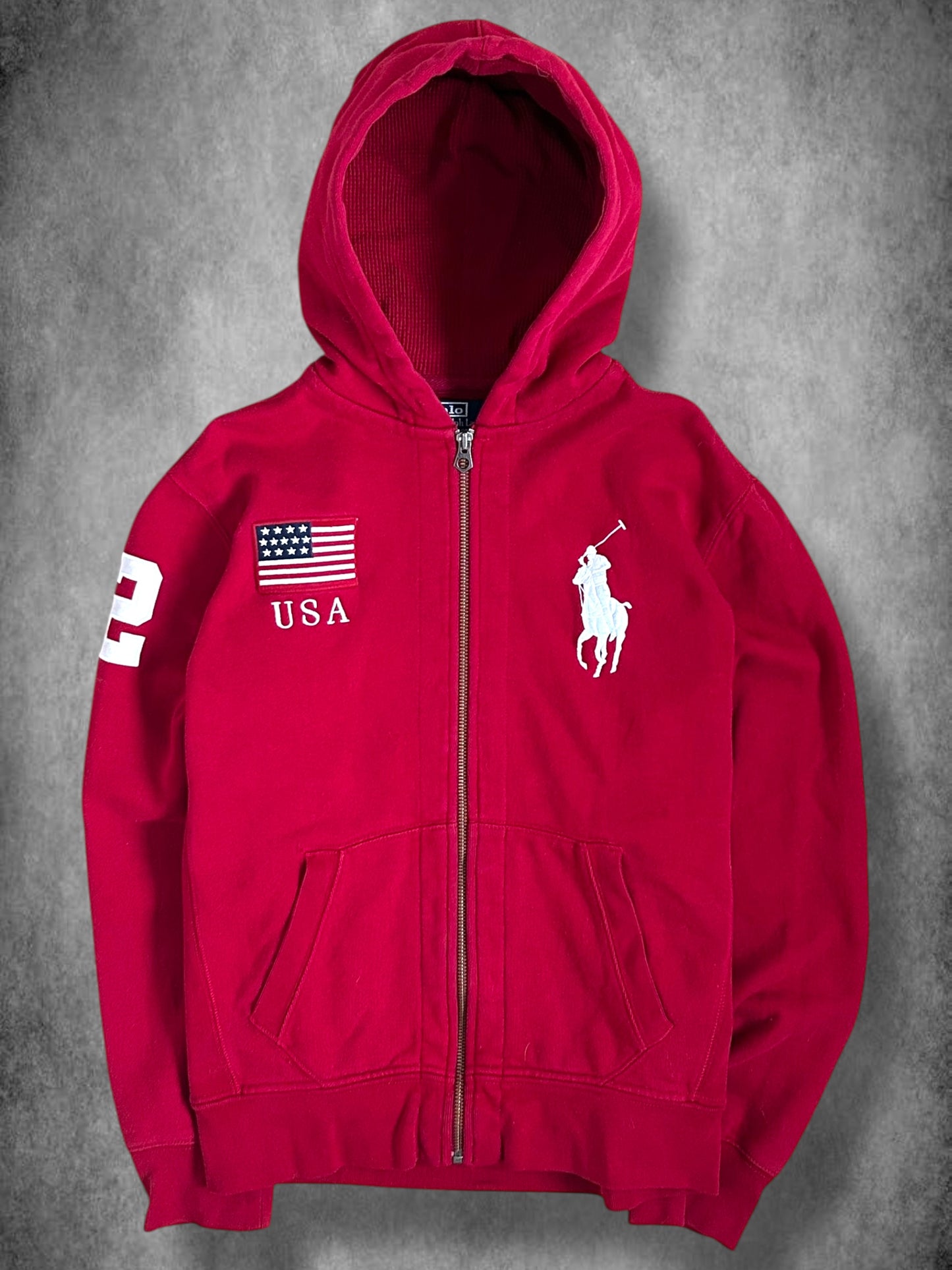 Polo Ralph Lauren Big Pony "USA" Flag Zipper Hoodie