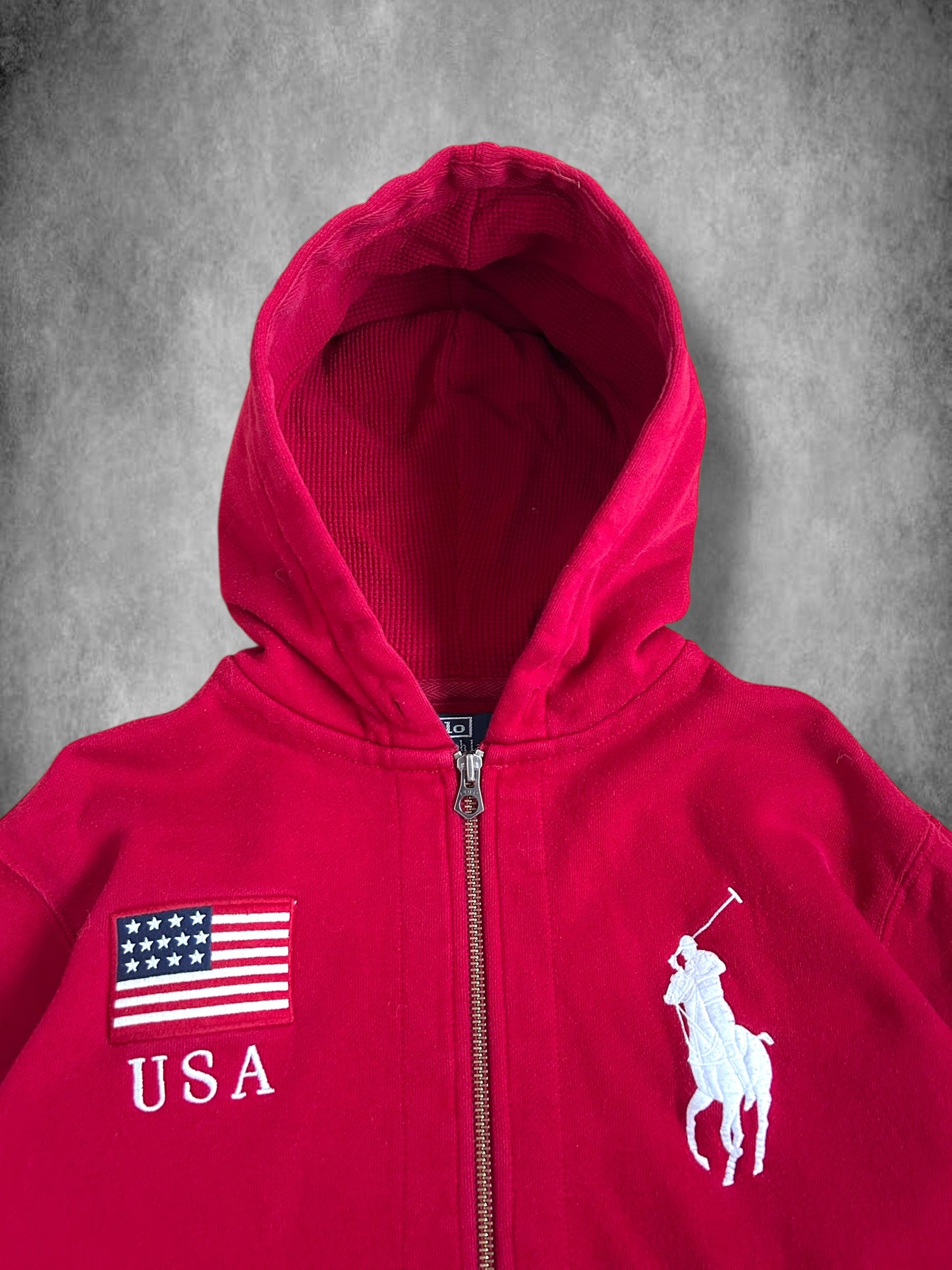Polo Ralph Lauren Big Pony "USA" Flag Zipper Hoodie