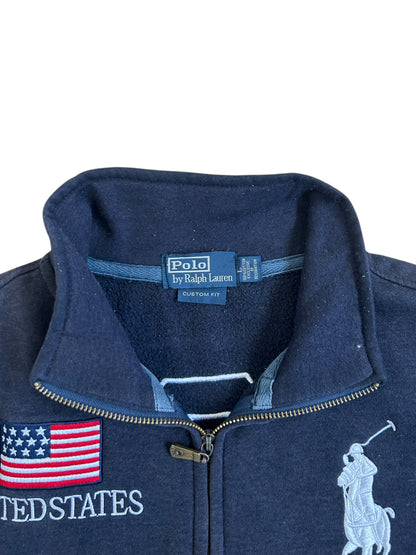 Suéter con cremallera y bandera de Estados Unidos Big Pony de Polo Ralph Lauren