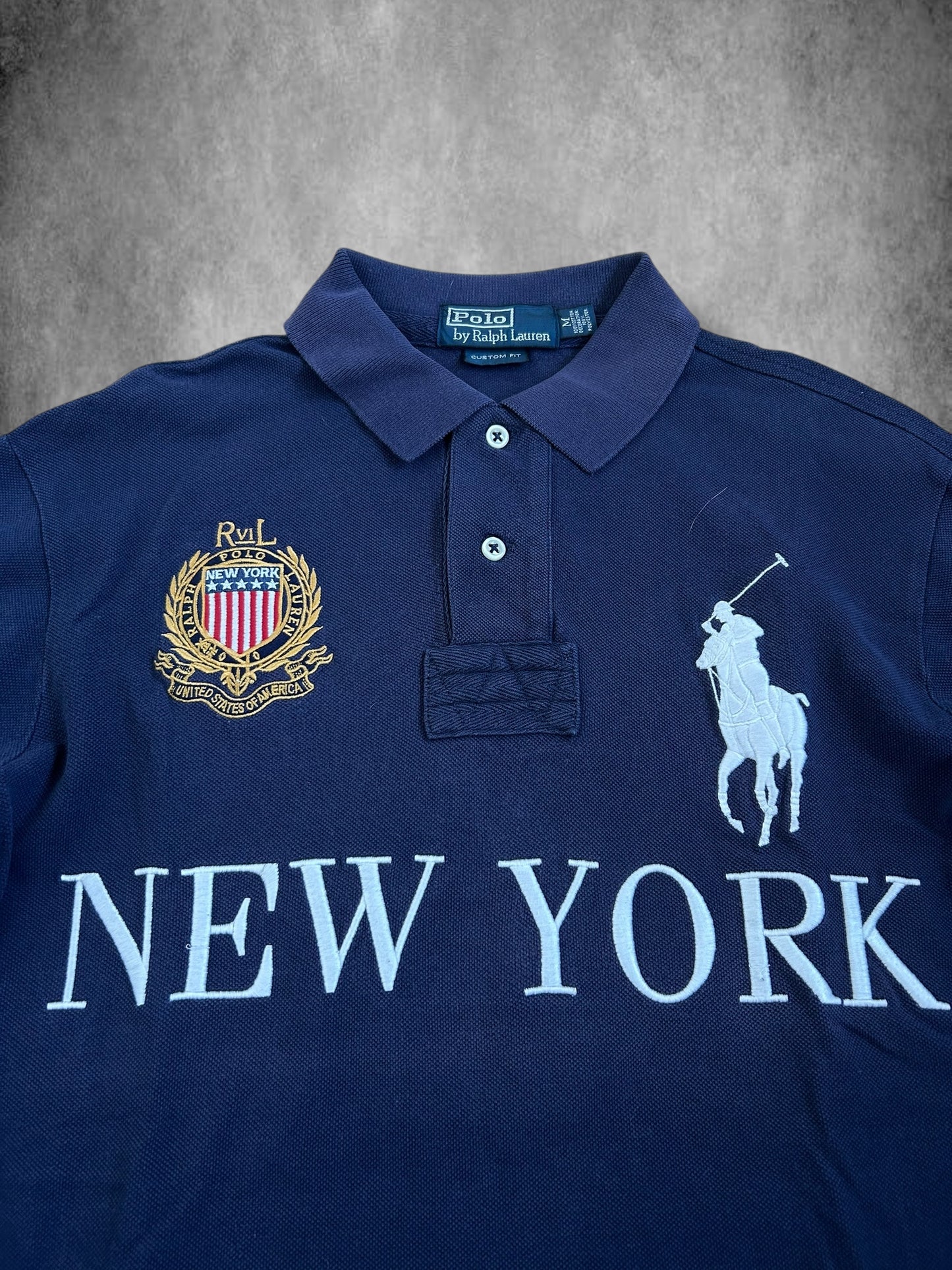 Polo Ralph Lauren Big Pony "NEW YORK" City Longsleeve Polo