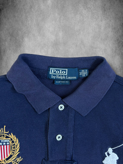 Polo Ralph Lauren Big Pony "NEW YORK" City Longsleeve Polo