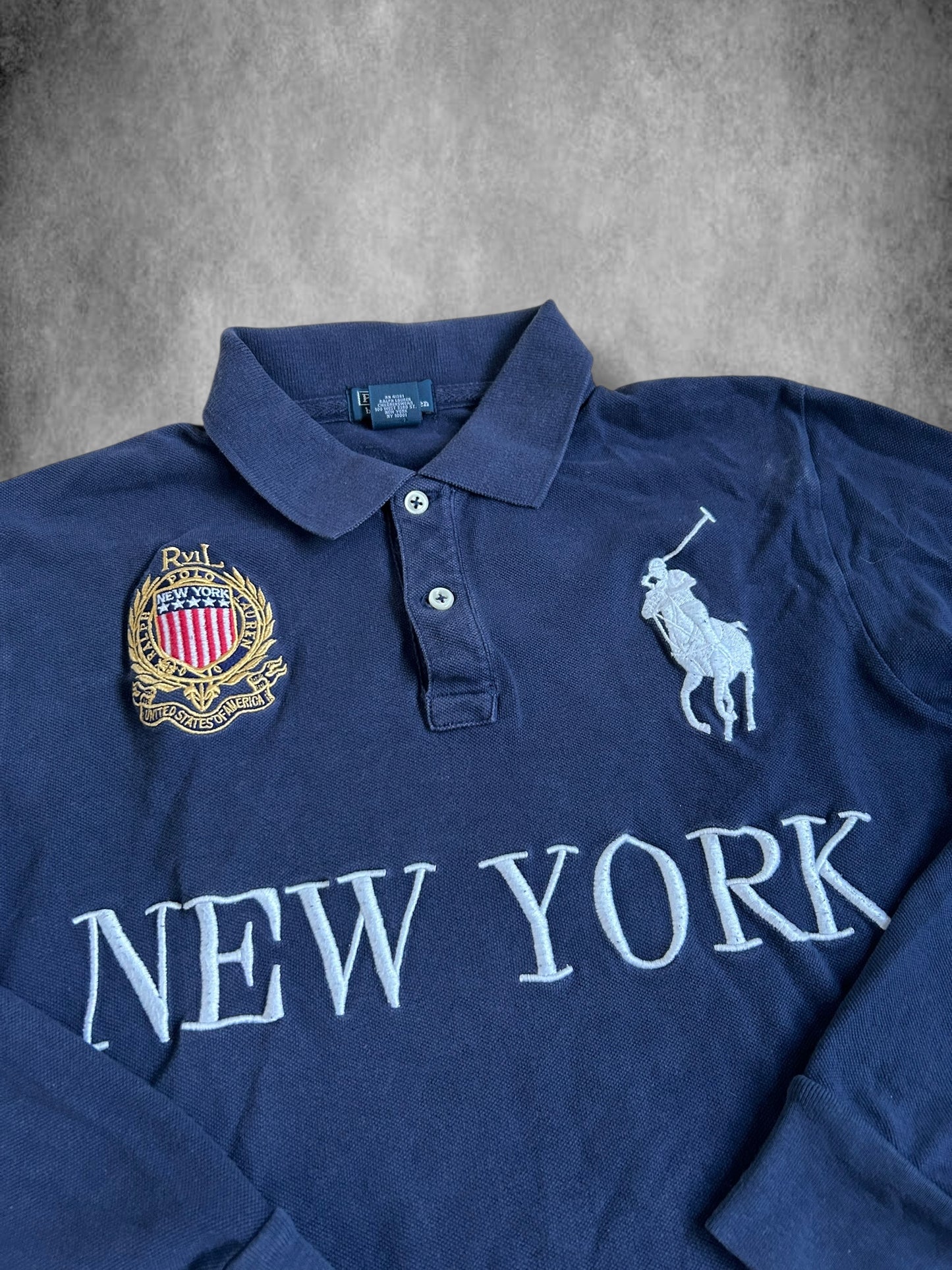 Polo Ralph Lauren Big Pony "NEW YORK" de manga larga