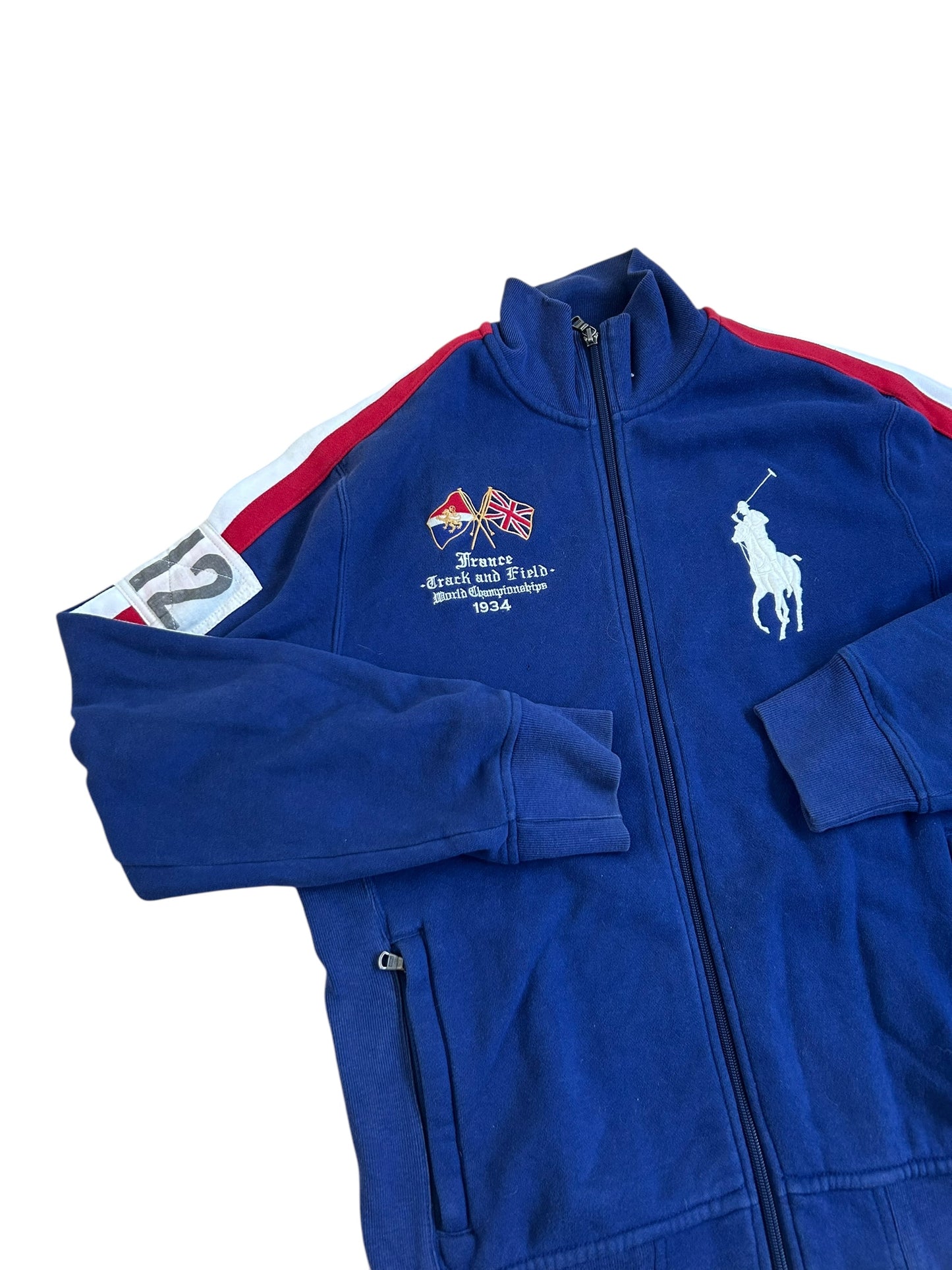 Pull zippé d'athlétisme Polo Ralph Lauren Big Pony « France »