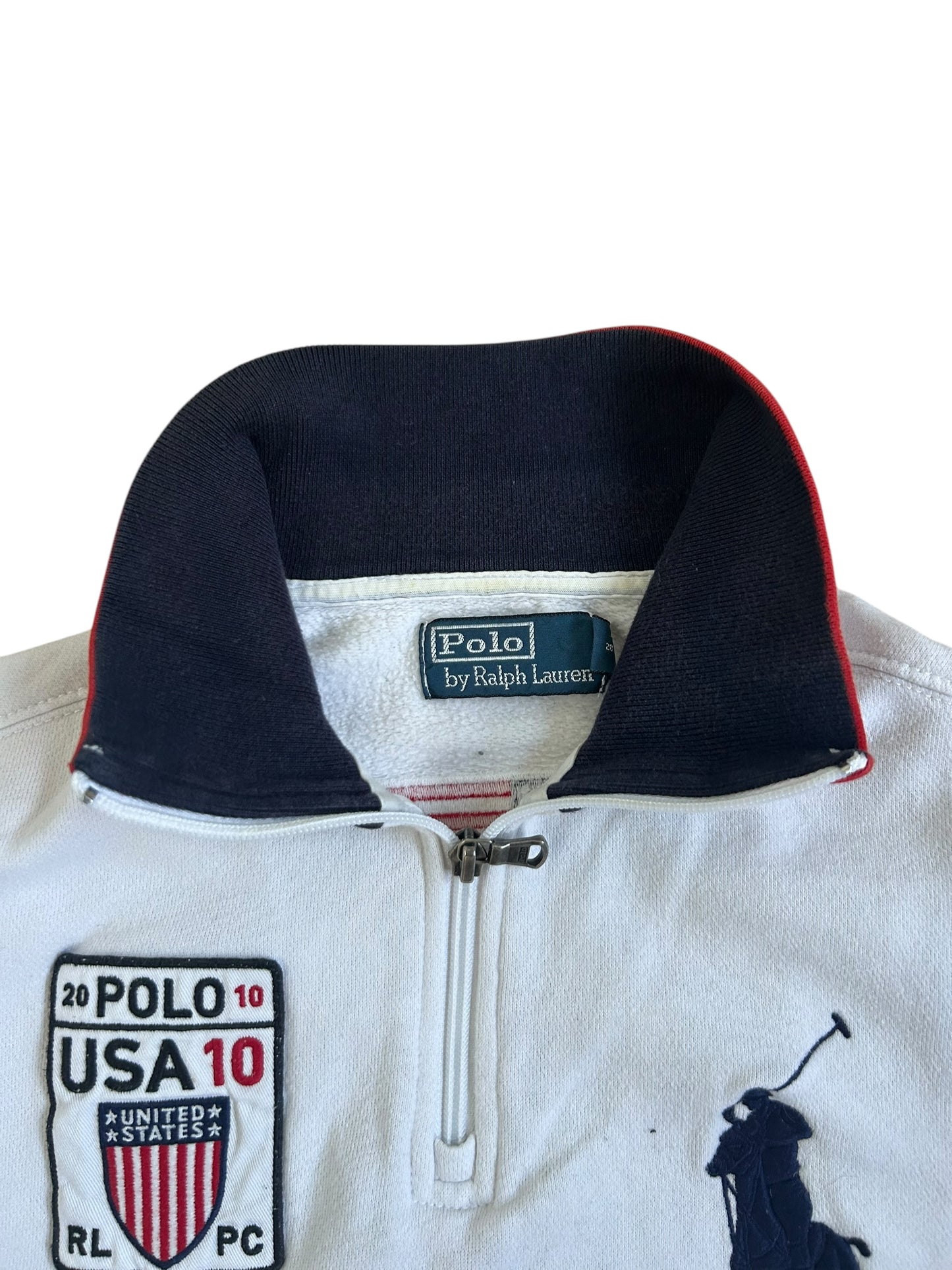 Suéter con cremallera de cuatro puntos Big Pony "USA" County de Polo Ralph Lauren