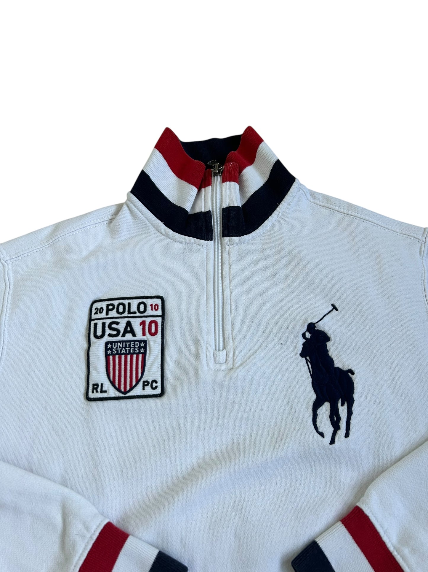 Suéter con cremallera de cuatro puntos Big Pony "USA" County de Polo Ralph Lauren