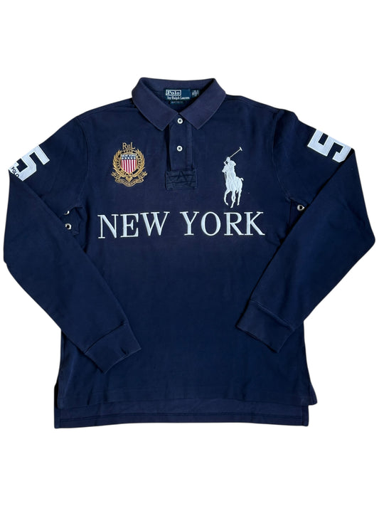 Polo Ralph Lauren Big Pony "NEW YORK" City Longsleeve Polo
