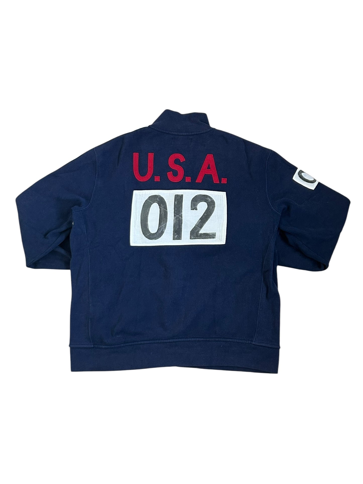 Polo Ralph Lauren Small Pony "USA" Track & Field Zipper Sweater