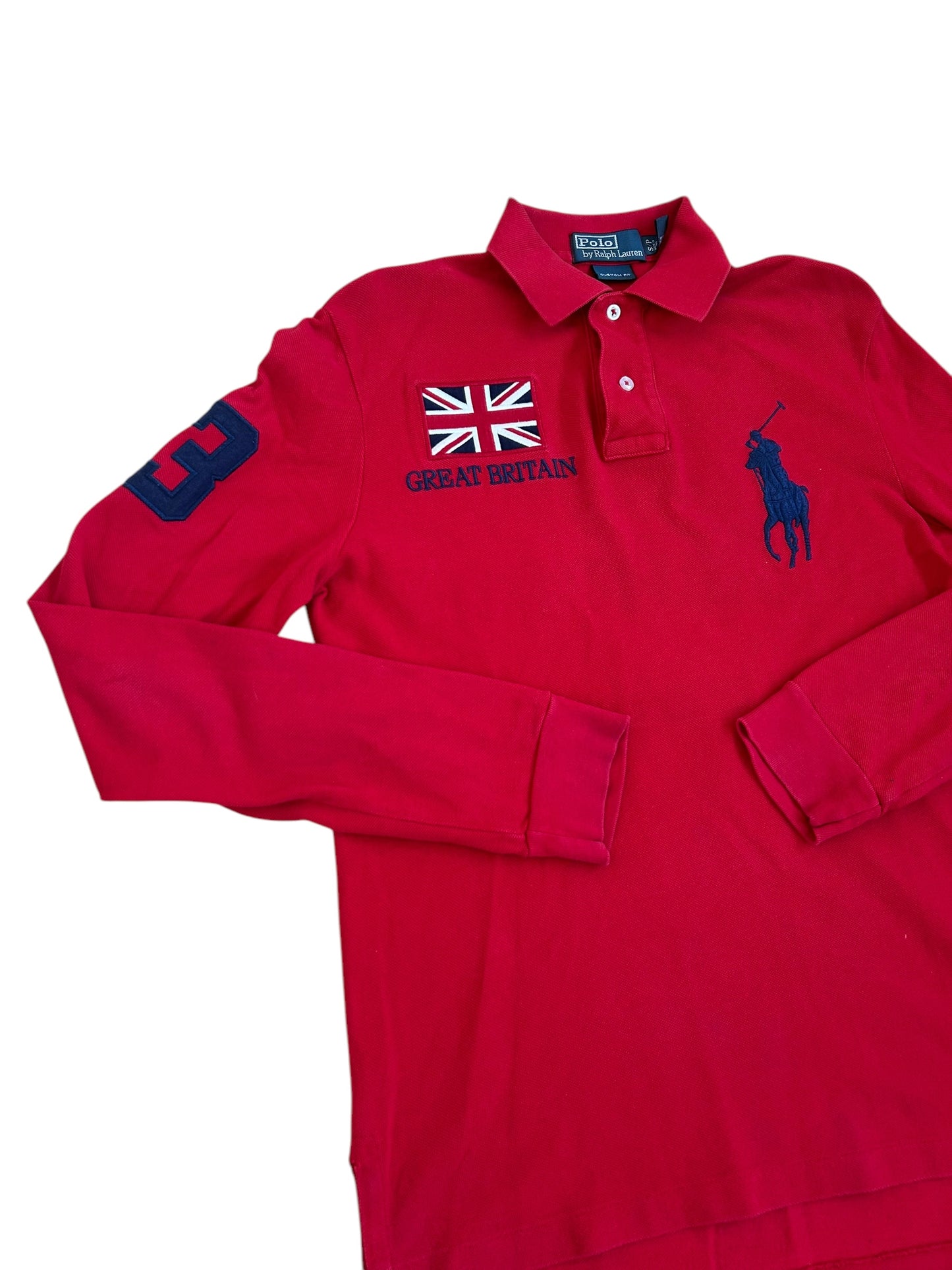 Polo Ralph Lauren Big Pony "Great Britain" Flag Longsleeve Polo