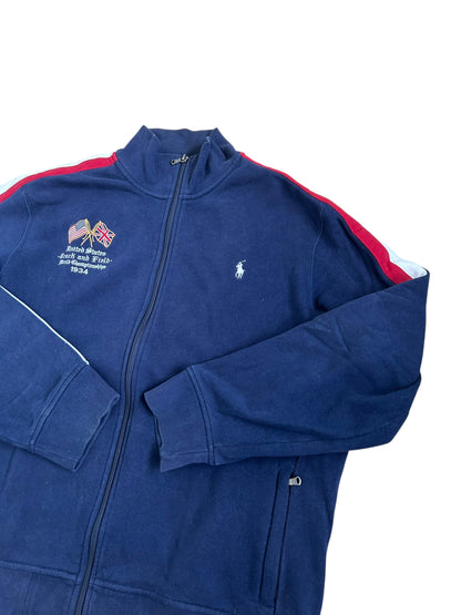 Polo Ralph Lauren Small Pony "USA" Track & Field Zipper Sweater