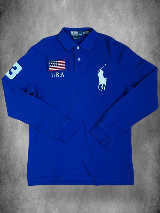 Polo Ralph Lauren Big Pony "USA" Flag Longsleeve Polo