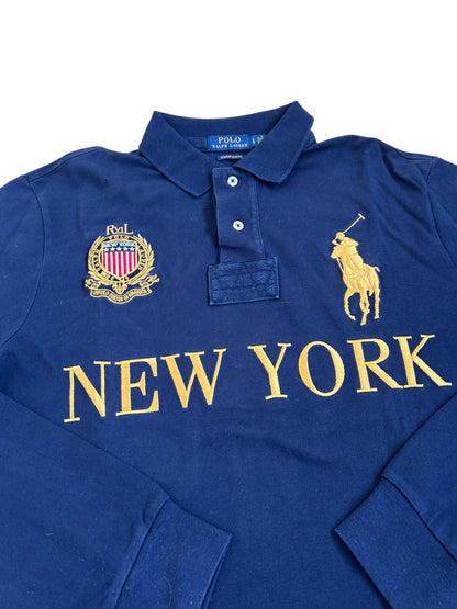 Polo de manga larga Big Pony "New York" City de Polo Ralph Lauren