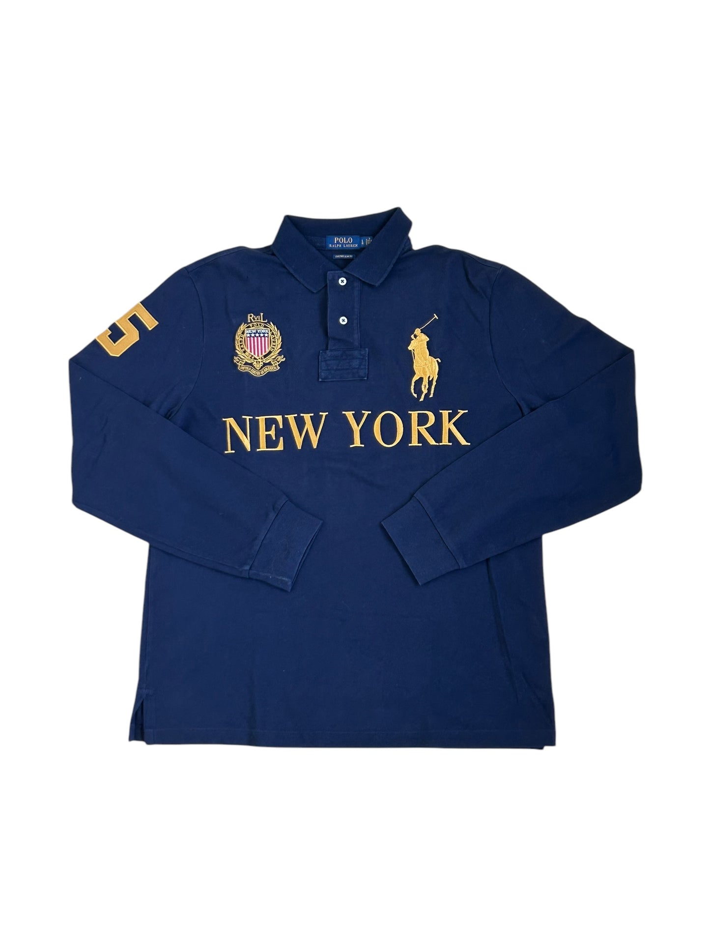 Polo de manga larga Big Pony "New York" City de Polo Ralph Lauren