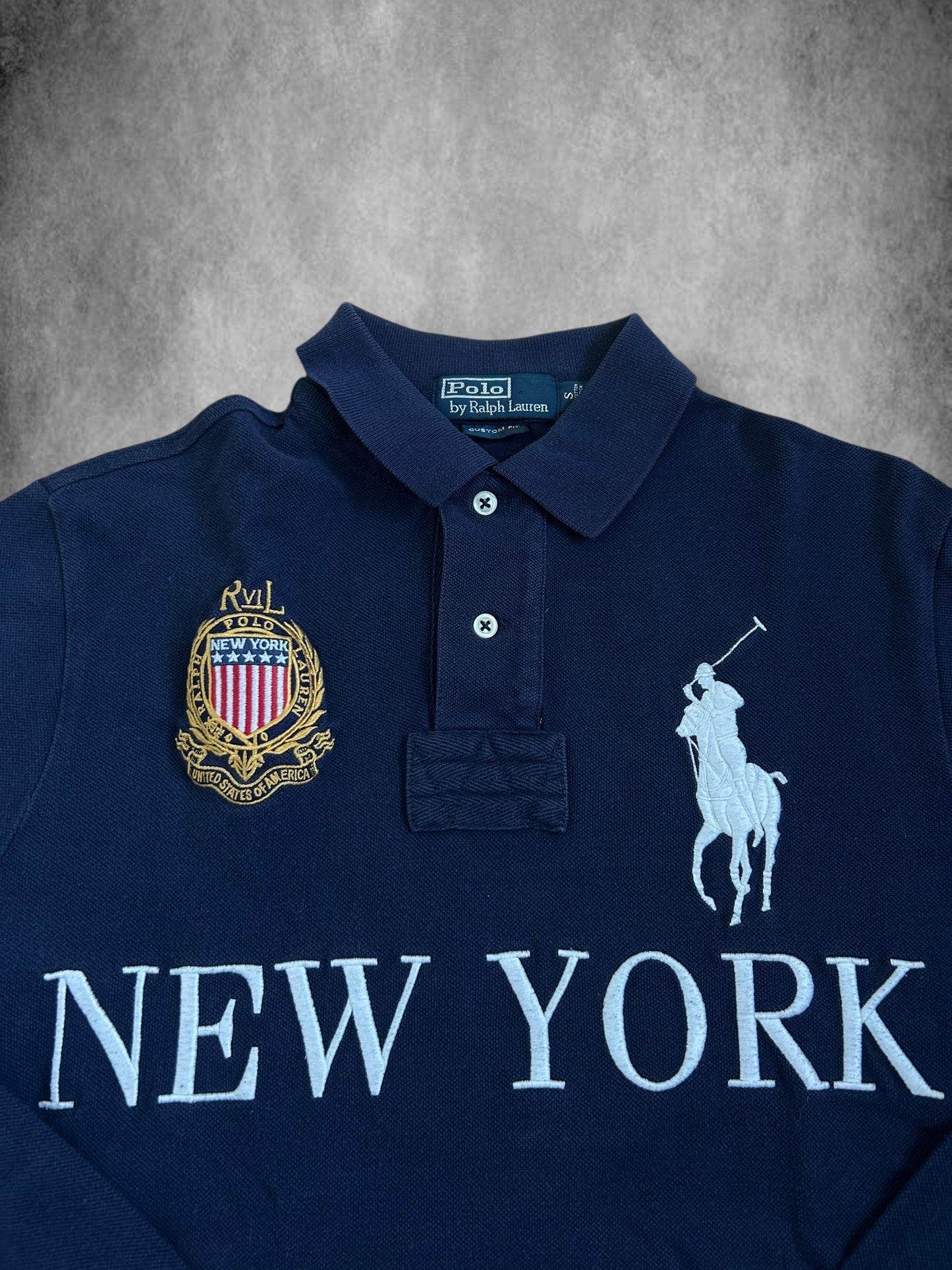 Polo Ralph Lauren Big Pony "NEW YORK" City Longsleeve Polo