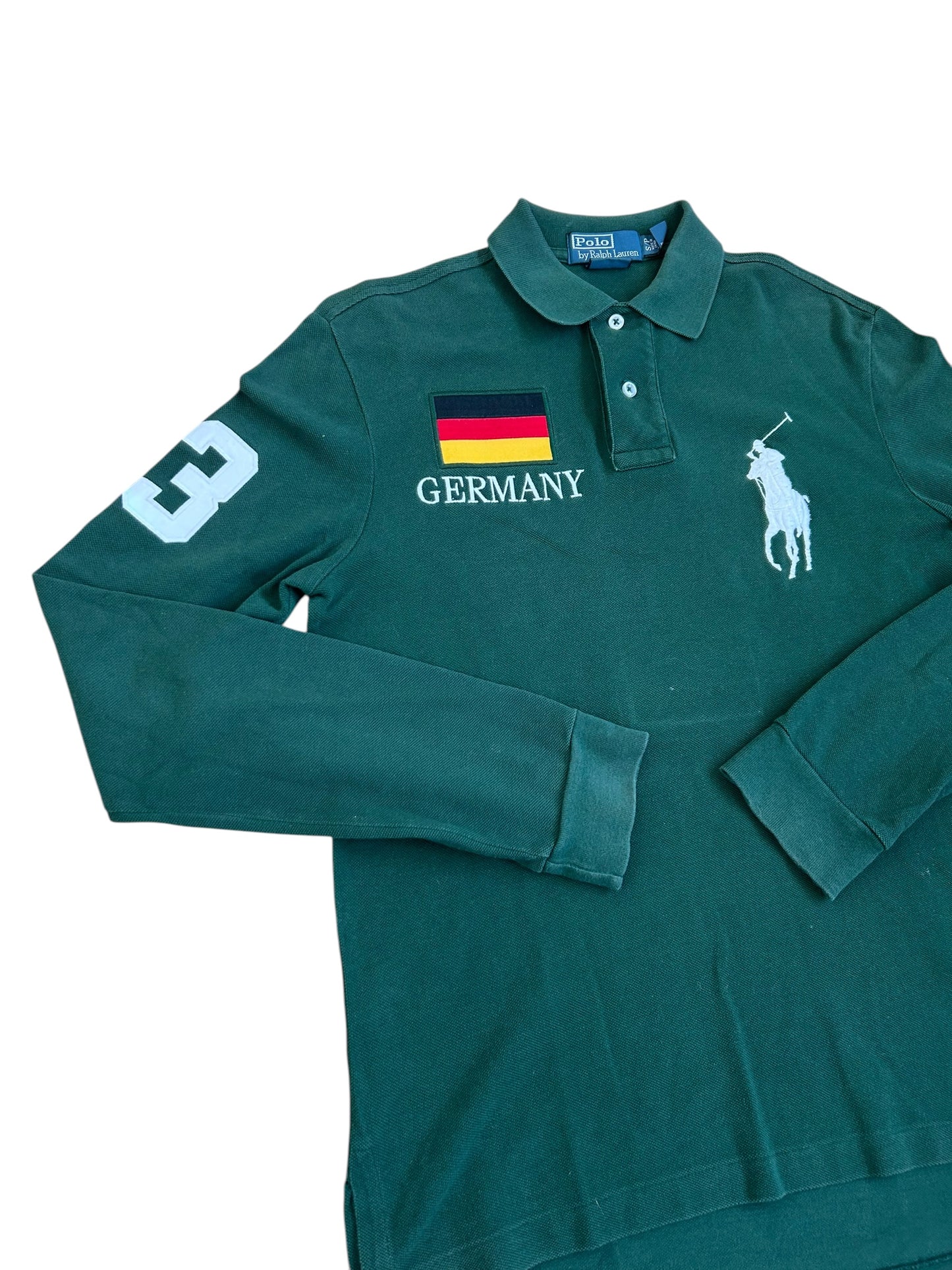 Polo de manga larga con la bandera de Alemania Big Pony de Polo Ralph Lauren