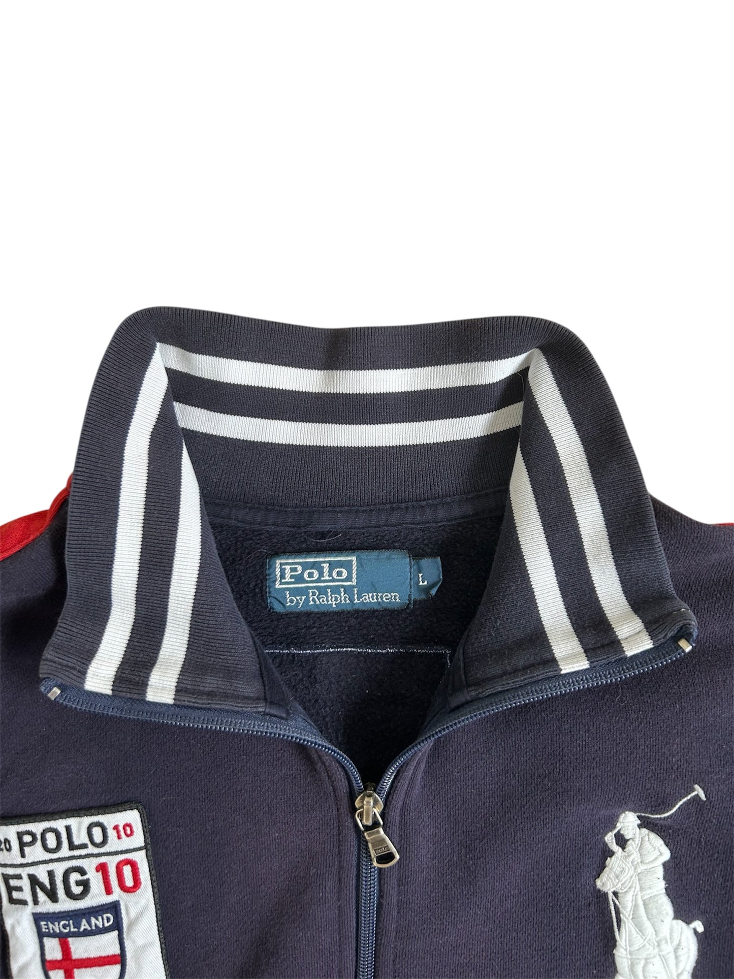 Polo Ralph Lauren Big Pony "ENGLAND" Country Zipper Sweater